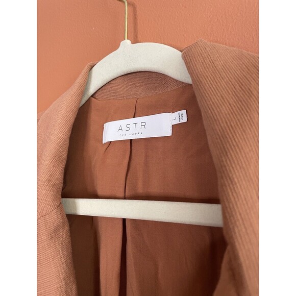 ASTR The Label Baked Allegra Oversized Tencel Linen Blend Blazer Womens Size L - Picture 6 of 6